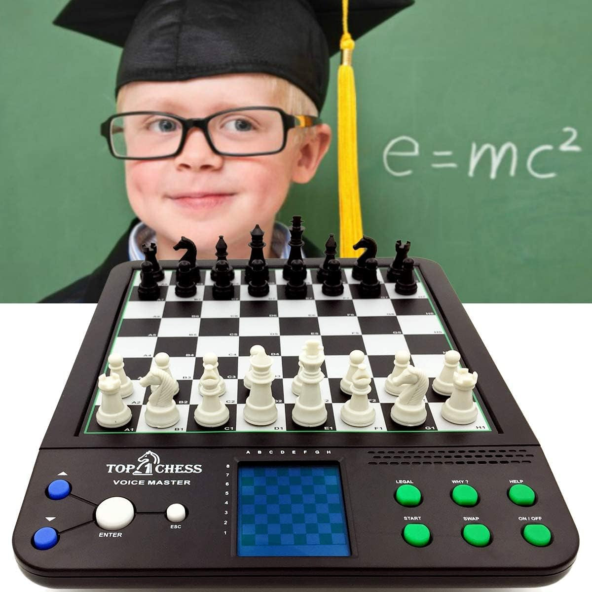 Electronic Chess Set for All Ages | Voice-Enabled Chess Teaching System | Ideal for Beginners to Enhance Strategy Skills