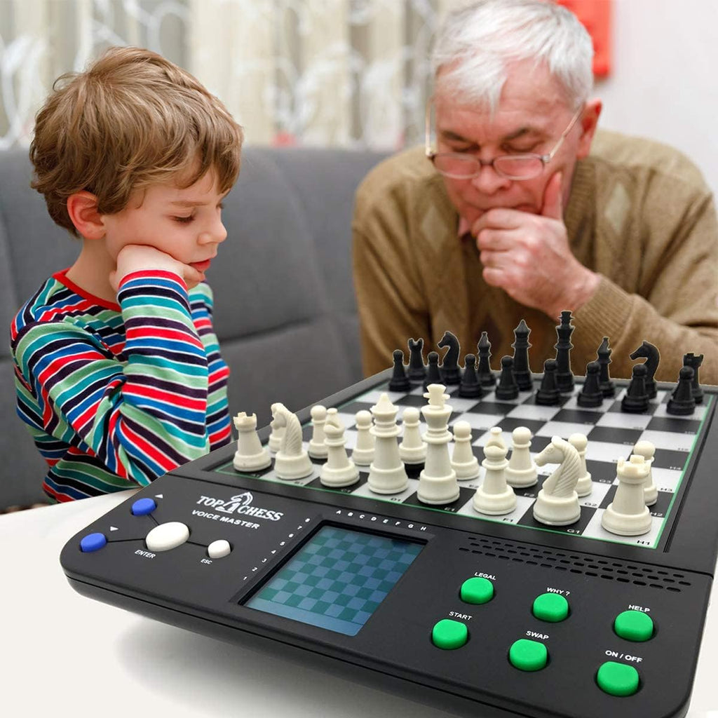 Electronic Chess Set for All Ages | Voice-Enabled Chess Teaching System | Ideal for Beginners to Enhance Strategy Skills