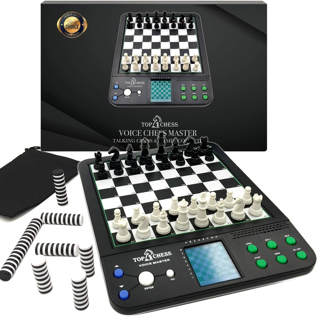 Electronic Chess Set for All Ages | Voice-Enabled Chess Teaching System | Ideal for Beginners to Enhance Strategy Skills