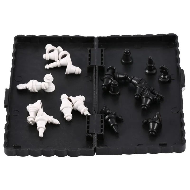 Mini Magnetic Chess Set for Kids - Portable Folding Plastic Chessboard Outdoor Friendly Travel Board Game