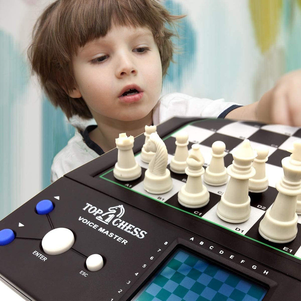 Electronic Chess Set for All Ages | Voice-Enabled Chess Teaching System | Ideal for Beginners to Enhance Strategy Skills