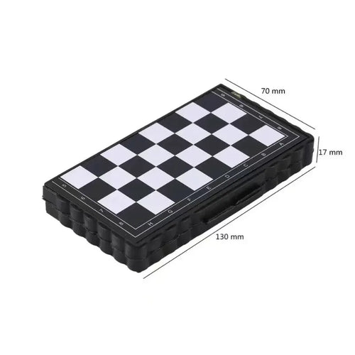 Mini Magnetic Chess Set for Kids - Portable Folding Plastic Chessboard Outdoor Friendly Travel Board Game